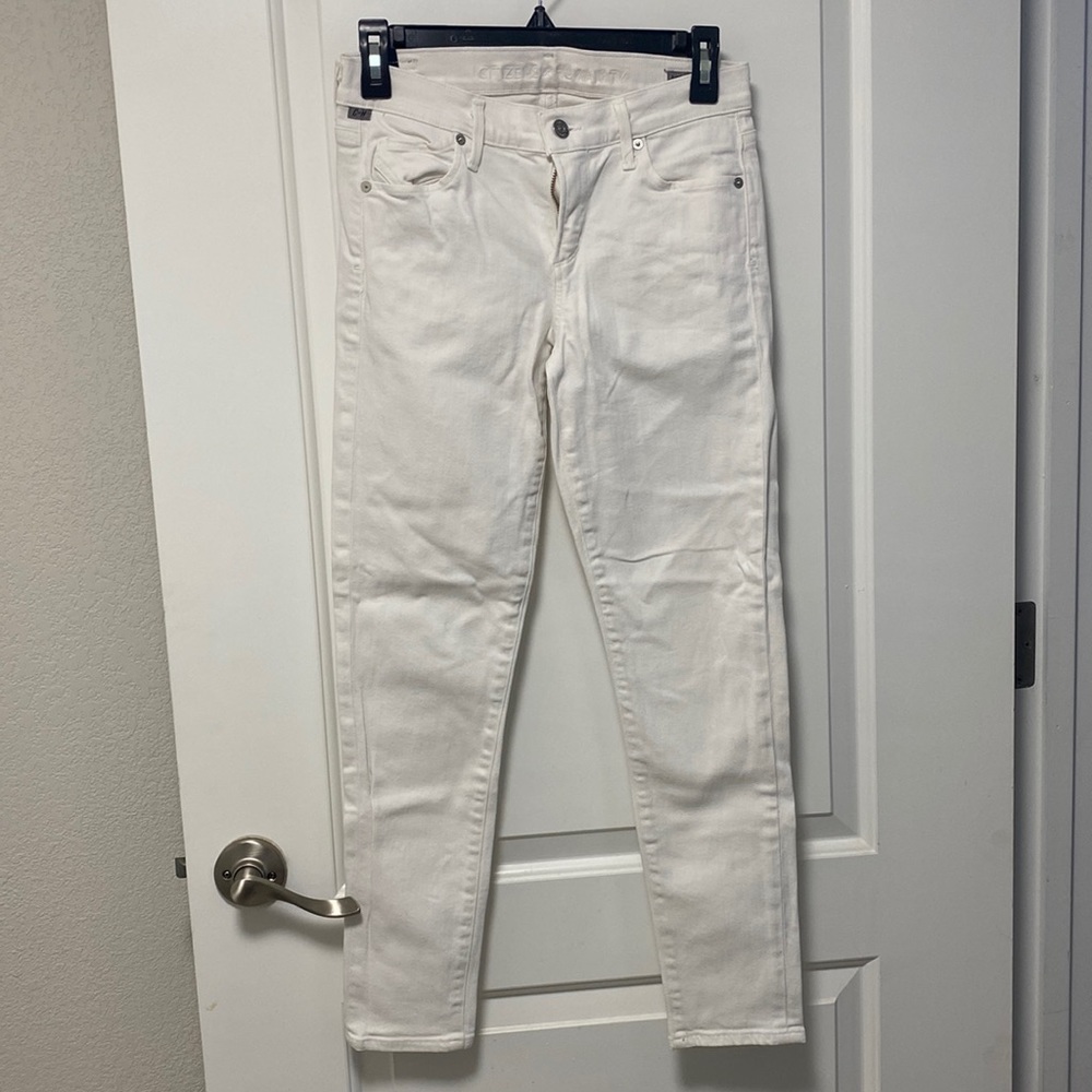 Citizens of humanity white skinny jeans, size 26
